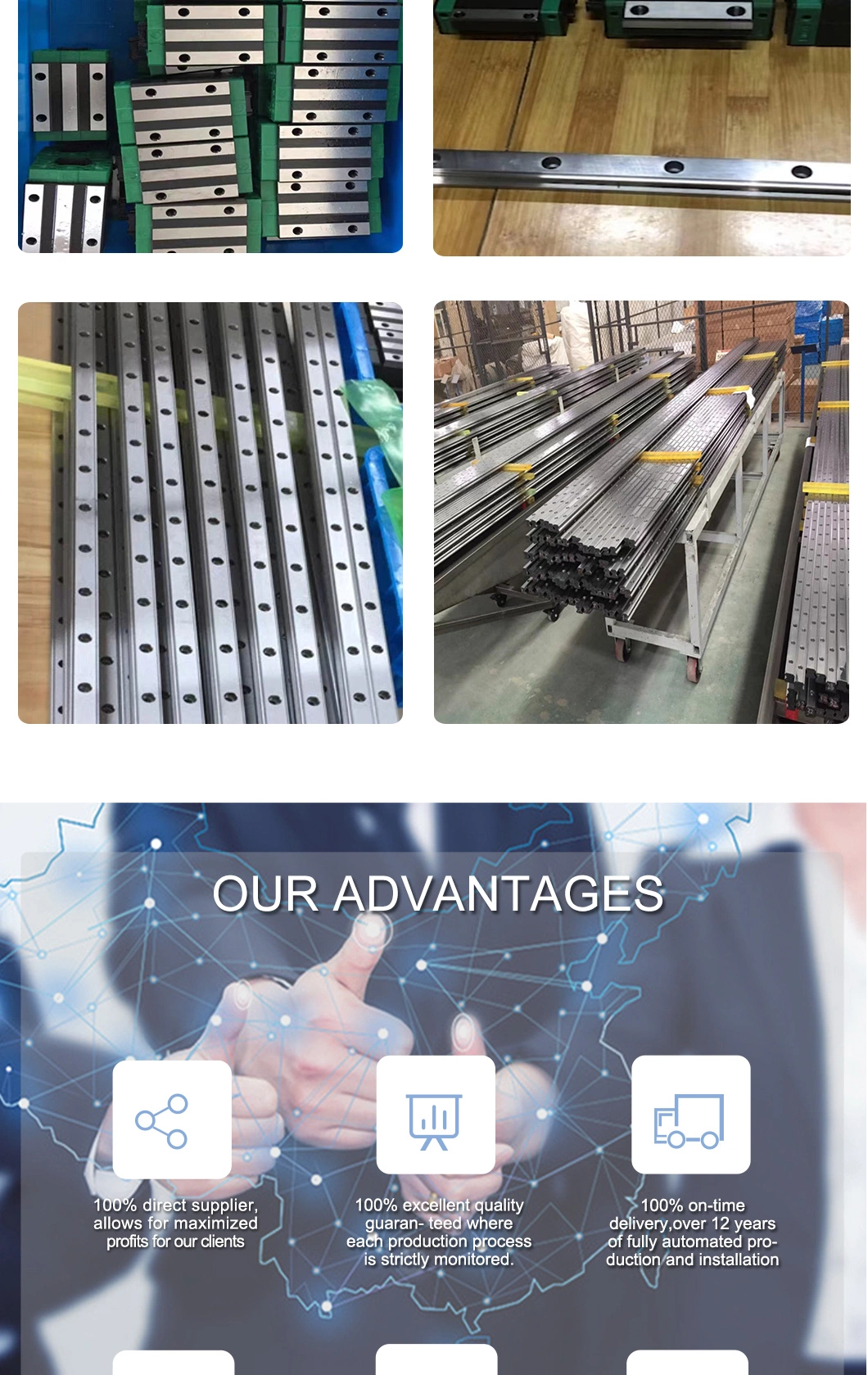 Hiwin THK HGH Hgw Block Bearing Linear Motion Guideway Linear Guide Rail