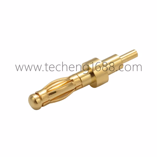 Hochstrom-federbelasteter, vergoldeter Kontakt-Pogo-Pin für Leiterplatten